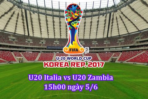 Link sopcast U20 Italia và U20 Zambia lúc 15h00 – 05/06