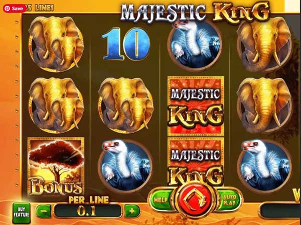 Majestic King – Trò chơi slot tìm vua rừng xanh