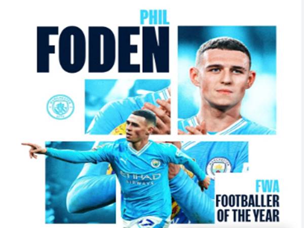 Bóng đá QT 4/5:  Phil Foden giành giải Cầu thủ xuất sắc nhất năm